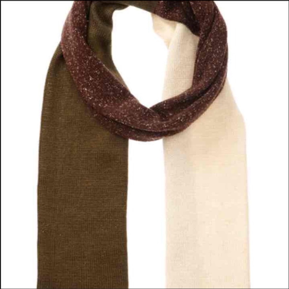 NWT Rogue Colorblock scarf brown beige olive